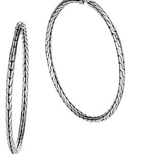 John Hardy classic chain large hoop earrings